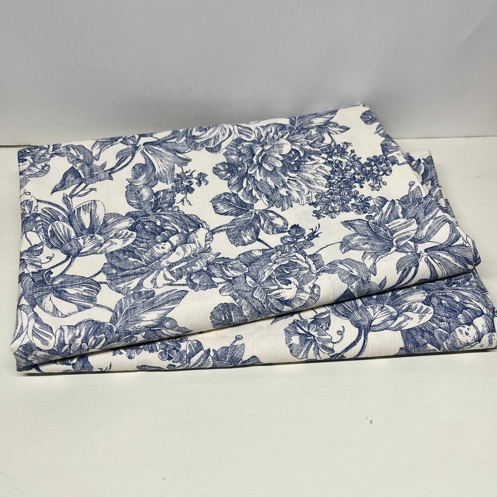 Waverly Garden Room Blue Toile Curtain Panels 42x62